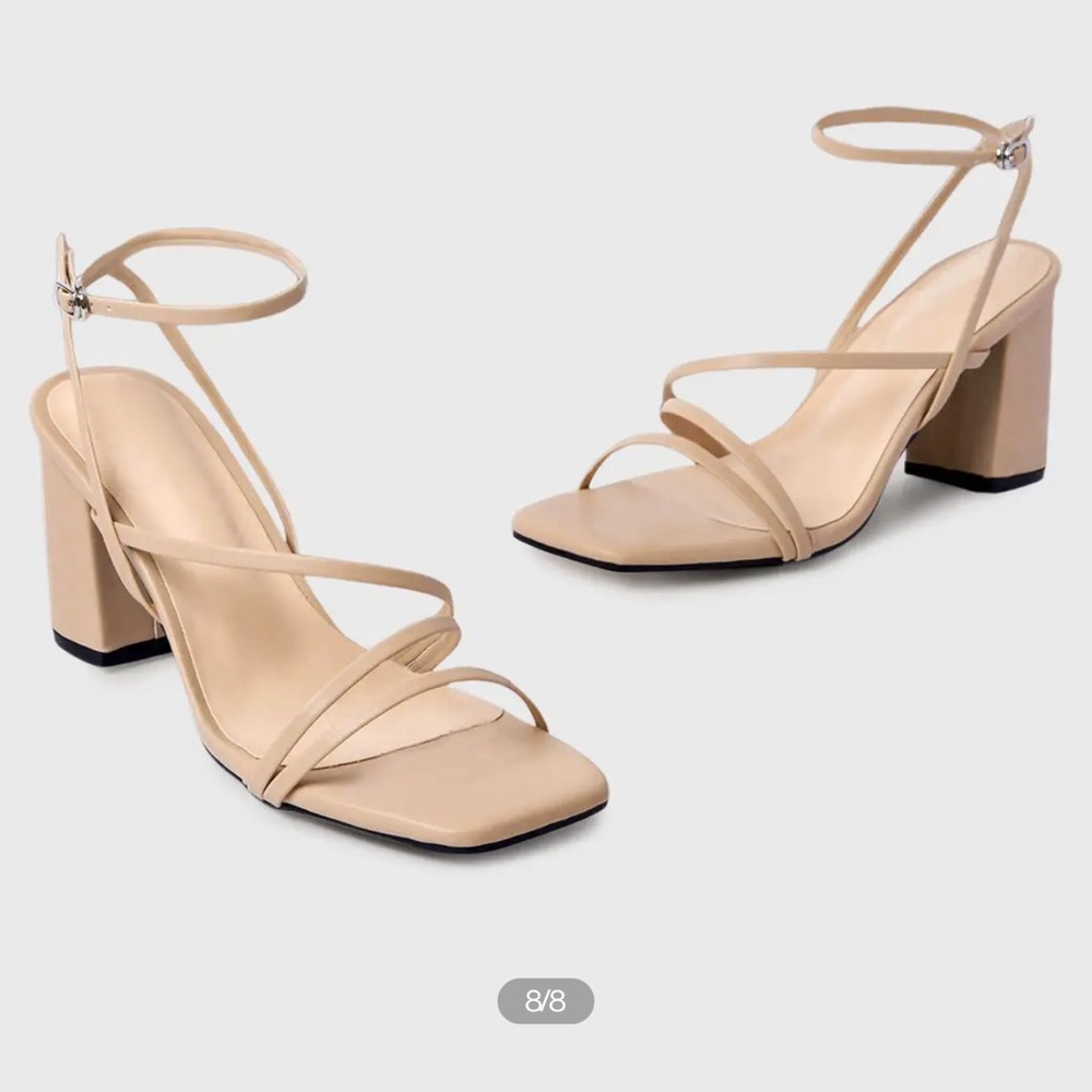 Azazie-ANKLE STRAP BLOCK HEEL SANDALS - Picture 3 of 9